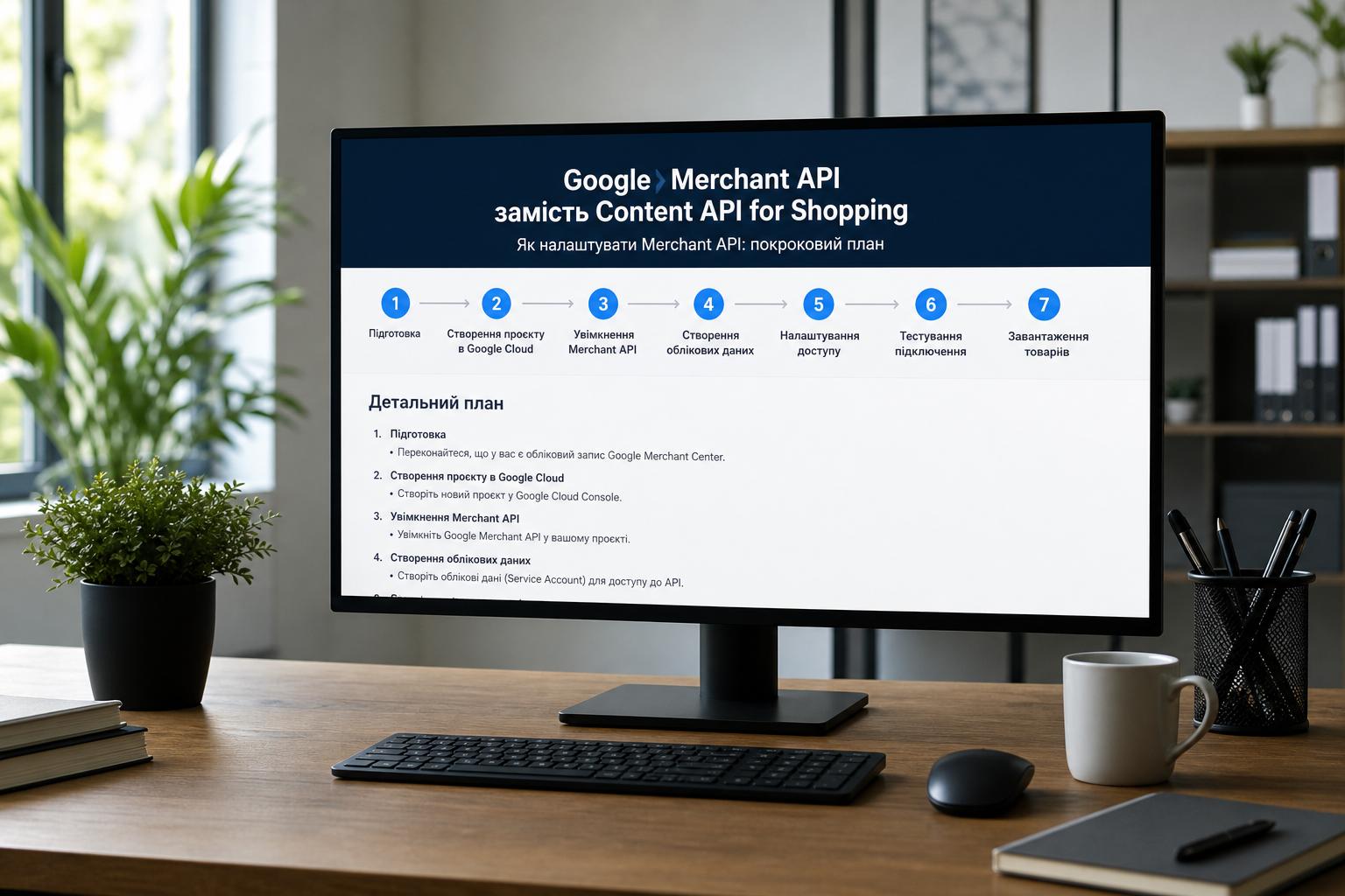 Google Merchant API замість Content API for Shopping. Як налаштувати Merchant API: покроковий план