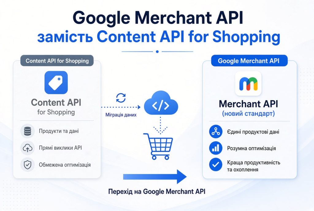 Google Merchant API замість Content API for Shopping: що зміниться для вашого магазину