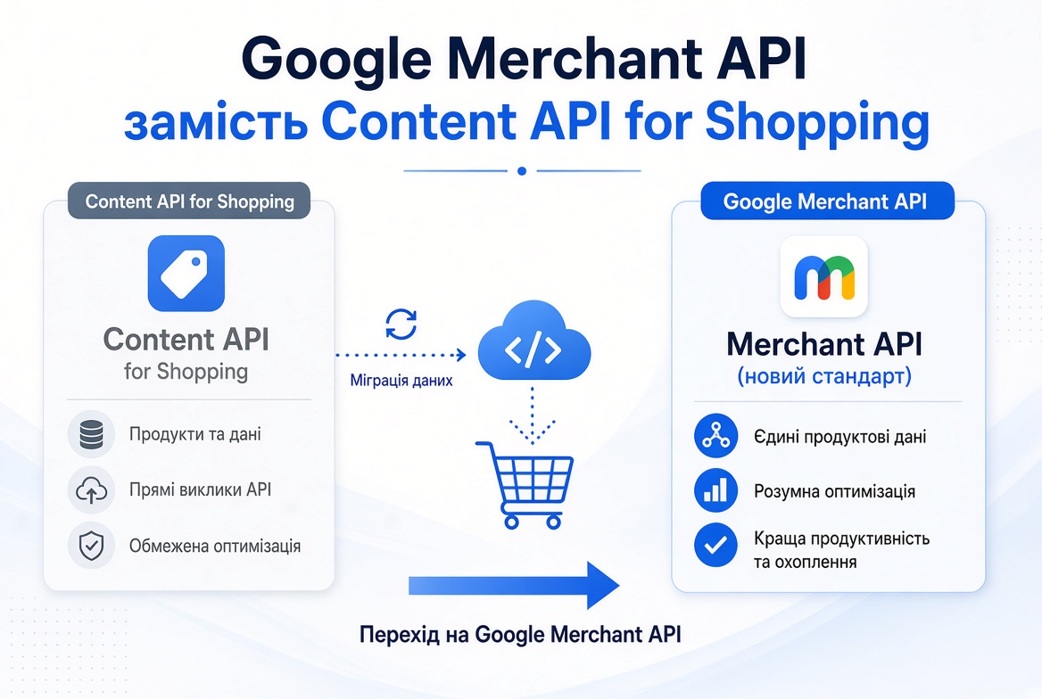 Google Merchant API замість Content API for Shopping: що зміниться для вашого магазину