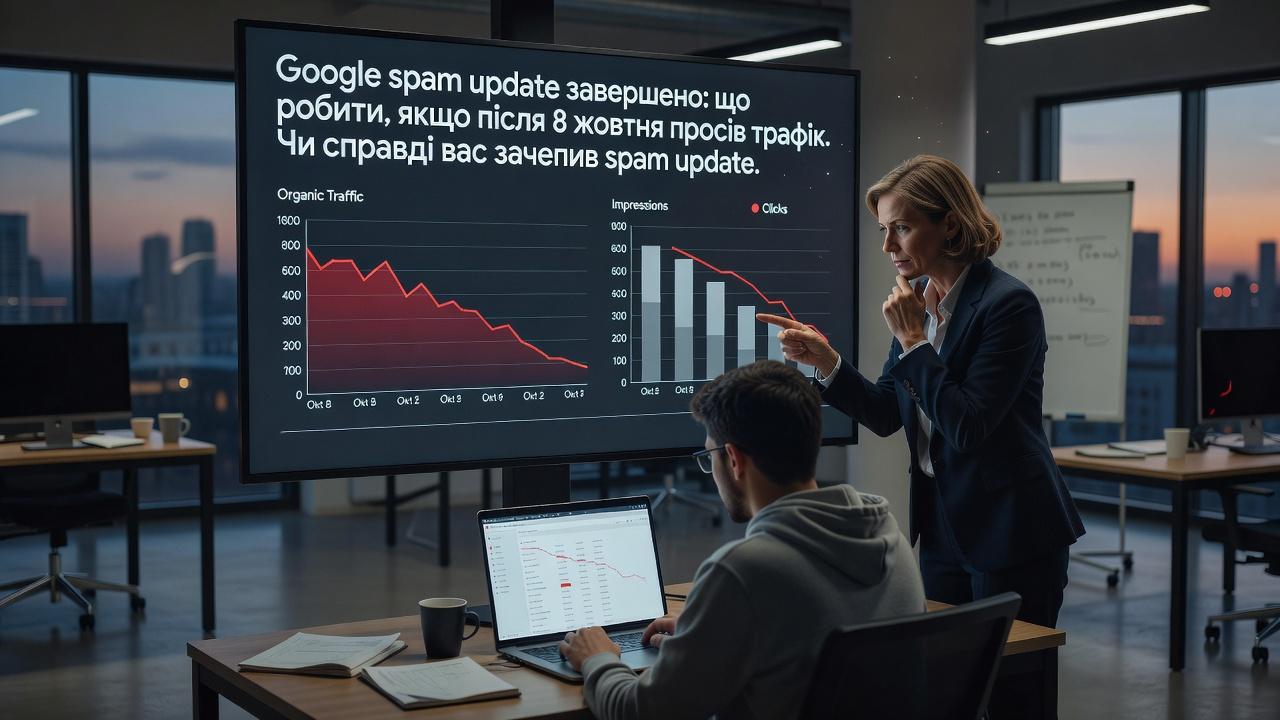 Google spam update завершено: що робити, якщо після 8 жовтня просів трафік. Чи справді вас зачепив spam update Google spam update завершено: що робити, якщо після 8 жовтня просів трафік. Чи справді вас зачепив spam update